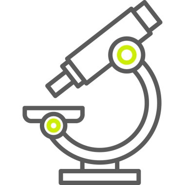 mikroskop web simgesi, basit vektör illüstrasyonu