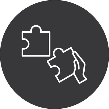 yapboz parçalarının vektör simgesi