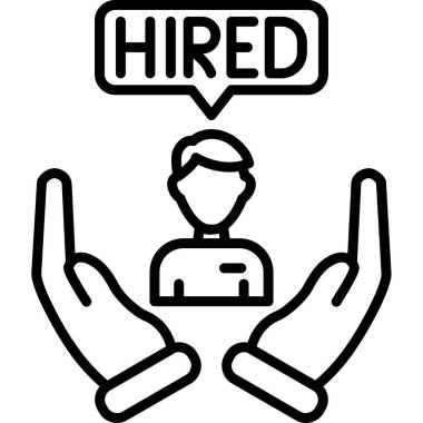 hr simge vektör illüstrasyonu