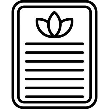 Bir yaprak simgesinin vektör illüstrasyonu