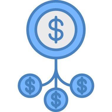 Dolar simgesi vektör illüstrasyonu