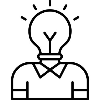 fikir yaratıcı simge, vektör illüstrasyonu