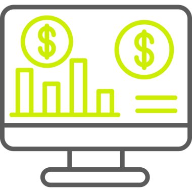 Mali tablo. Web simgesi basit tasarım