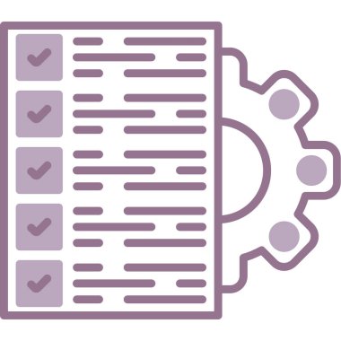 Kontrol listesi ve giriş için iş yönetimi dairesi simgesi