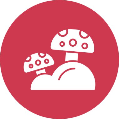 mantar simgesi, vektör illüstrasyonu basit tasarım