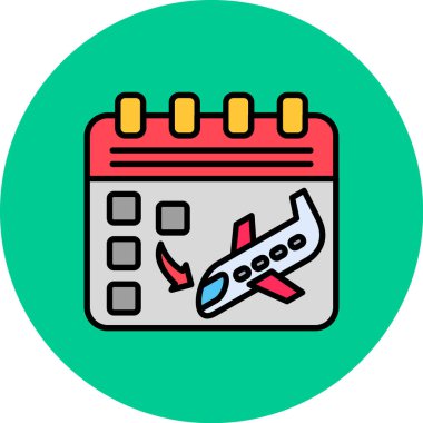 Takvim simgesi vektör illüstrasyonu