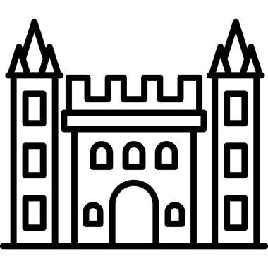 Şato. Web simgesi vektör illüstrasyonu