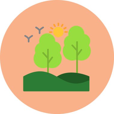 Ağaç. Web simgesi basit illüstrasyon