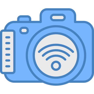 Fotoğraf makinası. Basit illüstrasyon