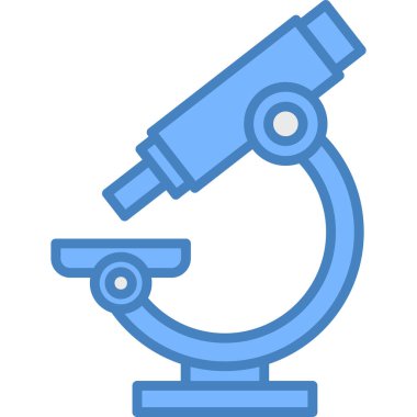 Mikroskop. Web simgesi basit illüstrasyon