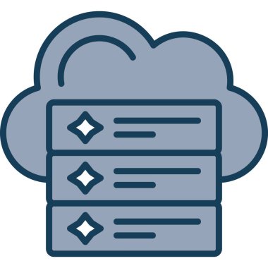 Bulut depolama vektörü simgesi düzenlenebilir