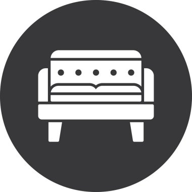 Kanepe. Web simgesi basit illüstrasyon