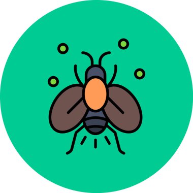 Böcek. Web simgesi basit illüstrasyon