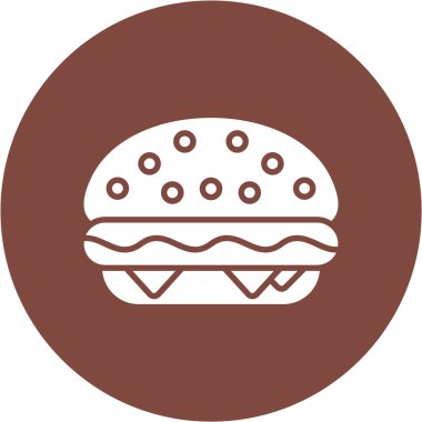 Hamburger. Web simgesi basit illüstrasyon