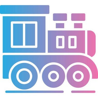 Tren. Web simgesi vektör illüstrasyonu