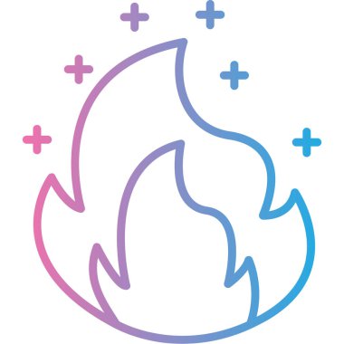 Yangın. Web simgesi basit illüstrasyon