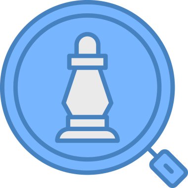 Satranç oyunu simgesi vektör illüstrasyonu