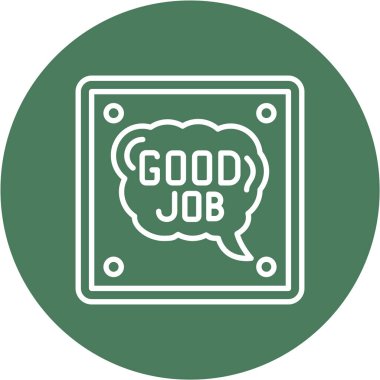 iyi iş simgesi vektör illüstrasyonu