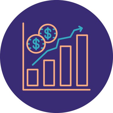 Dolar. Web simgesi basit illüstrasyon