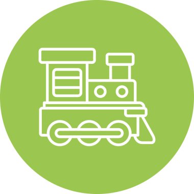 tren. Web simgesi basit illüstrasyon