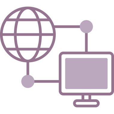 şebeke. Web simgesi basit illüstrasyon