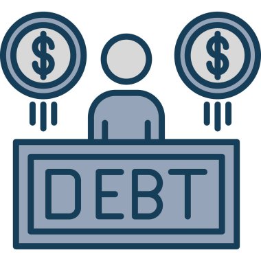 para ve borç simgesi