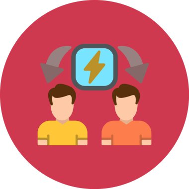 tasarım için iki renkli vektör simgesi