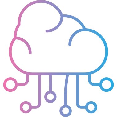 Bulut. Web simgesi basit illüstrasyon