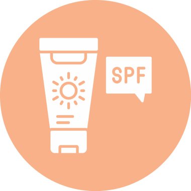 Güneş Kremi simgesi, vektör illüstrasyonu