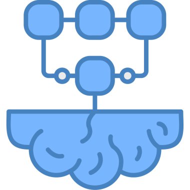 Beyin beyin simgesi ile doldurulmuş dış hat biçimi