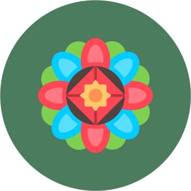 çiçek simgesi vektör illüstrasyonu