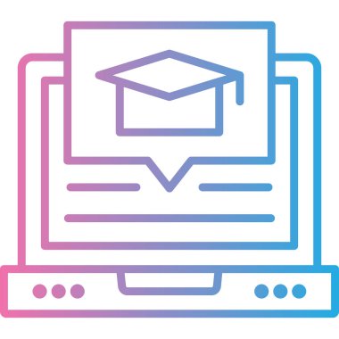 Eğitim. Web simgesi basit illüstrasyon