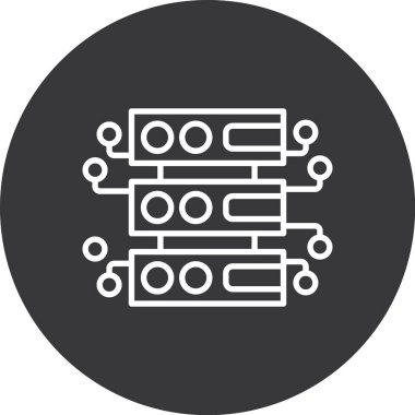 Vektör sunucu web simgesi