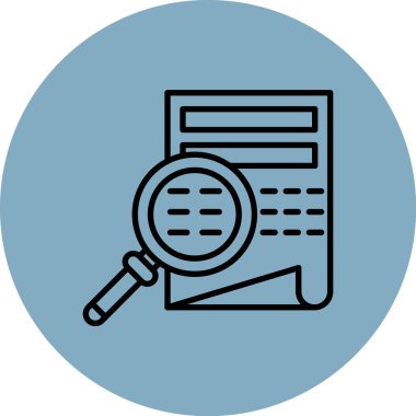 büyüteç ve grafik vektör simgesi