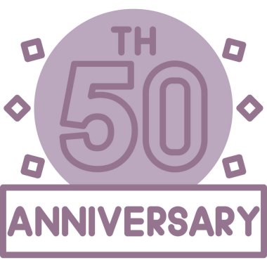 5. yıl dönümü, 5 0 yıl, yıldönümü logosu tasarımı, vektör illüstrasyonu