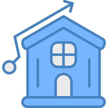 Ev. Web simgesi basit illüstrasyon