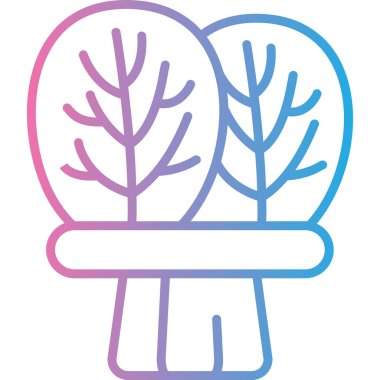 ağaç simgesi vektör illüstrasyonu