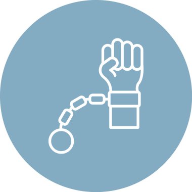 Kelepçe simgesi modada izole edilmiş arkaplan