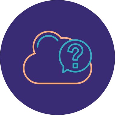 Bulut Hesaplama. Web simgesi basit illüstrasyon