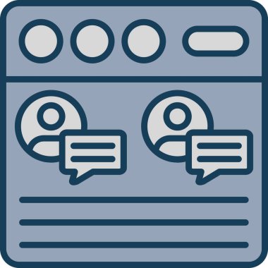 Web sayfası simgesi, basit tasarım illüstrasyonu