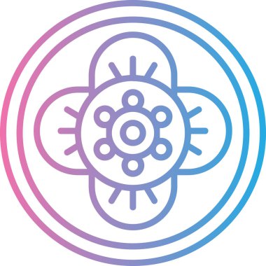 Bir çiçek simgesinin vektör illüstrasyonu