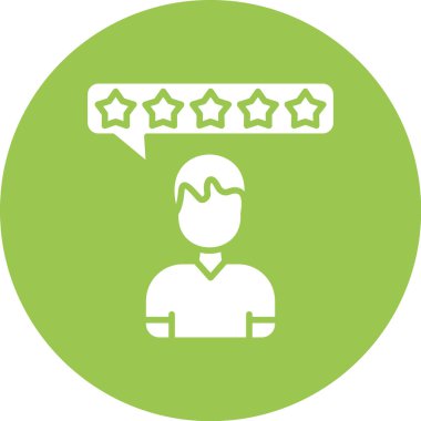 Müşteri geribildirim simgesi, vektör illüstrasyonu. Müşteri derecelendirme simgesi