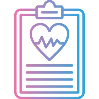 Kalp ikonu vektör illüstrasyonu