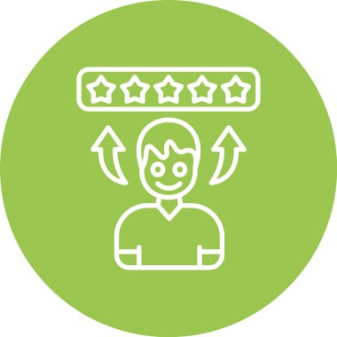 Müşteri değerlendirme simgesi, vektör illüstrasyonu