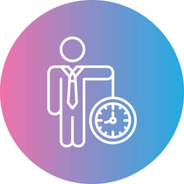 Bir saat simgesinin vektör illüstrasyonu