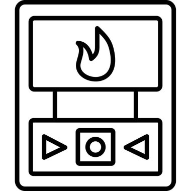 ateş alevi simgesini ana hatlarıyla ateşle