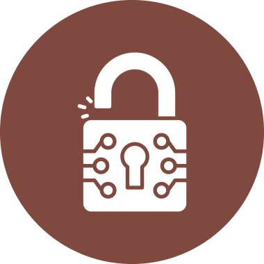 Kilit. Web simgesi basit illüstrasyon