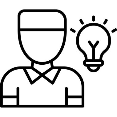 fikir yaratıcı simge, özet biçimi