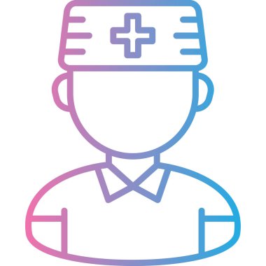 Bir doktor simgesinin vektör çizimi