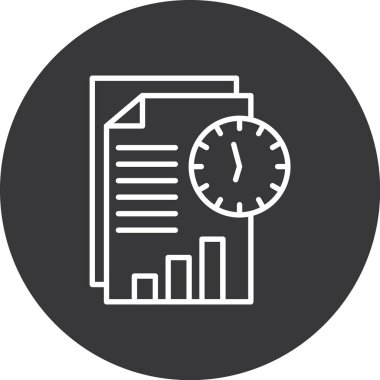 Zaman yönetimi simgesinin vektör illüstrasyonu